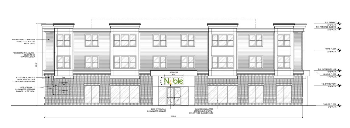 Rendering of Convenience Store and Apartments in Mt Carmel